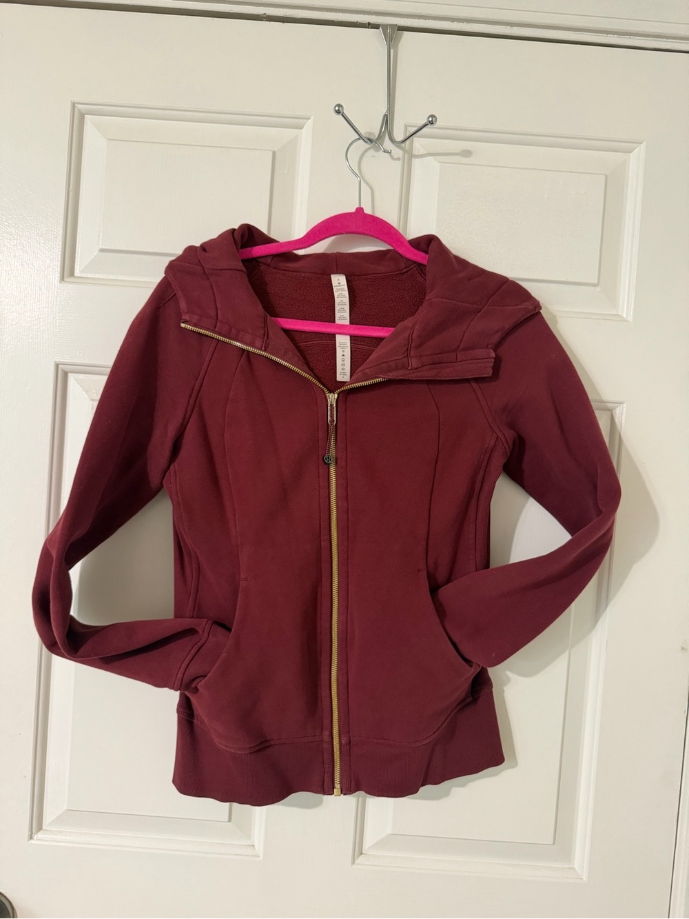 lululemon athletica Maroon Full-Zip Hooded Jacket